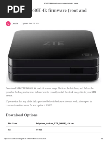 STB ZTE B860H 4k Firmware (Root and Unlock) - Leakite