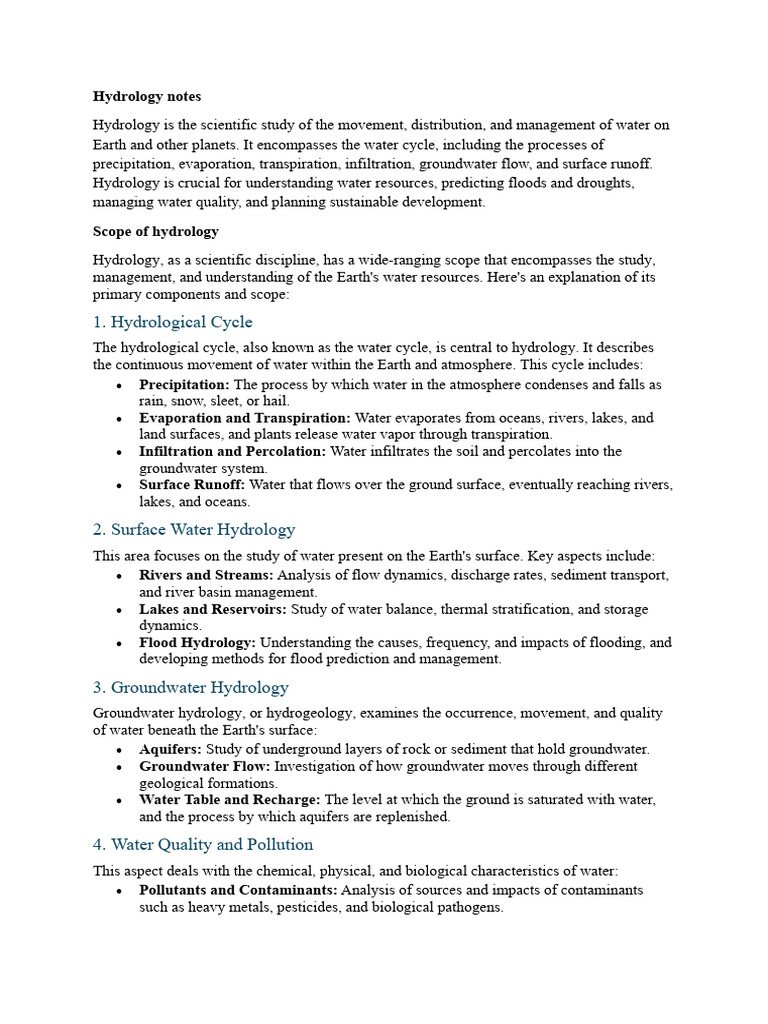 Hydrology Pdf Hydrology Surface Runoff