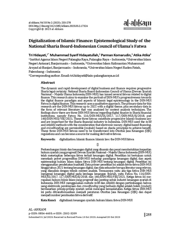 DSN-MUI Fatwas on Digital Finance | PDF | Sharia | Securities (Finance)