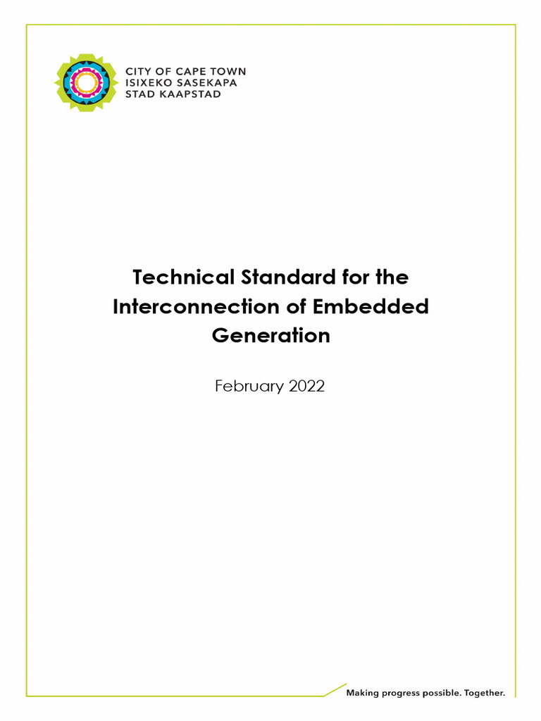 Embedded Generation Interconnection Standard | PDF | Electrical Grid ...