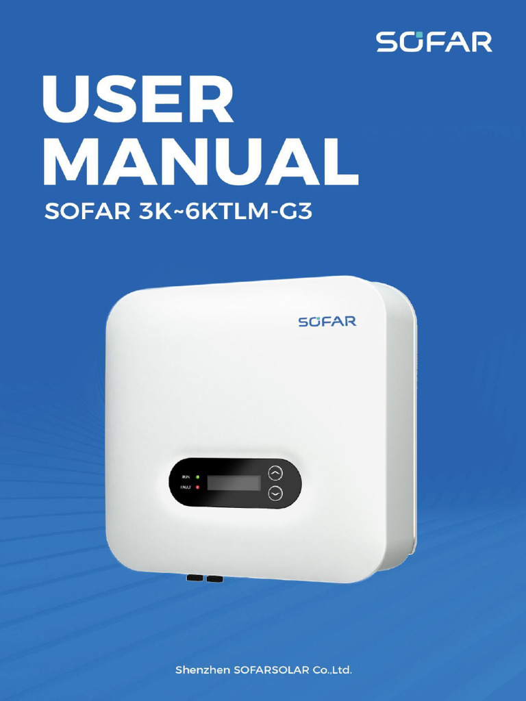 SOFAR 3-6KTLM-G3 - User Manual - 2024-01-22 - V1.0 - en-EU | PDF ...