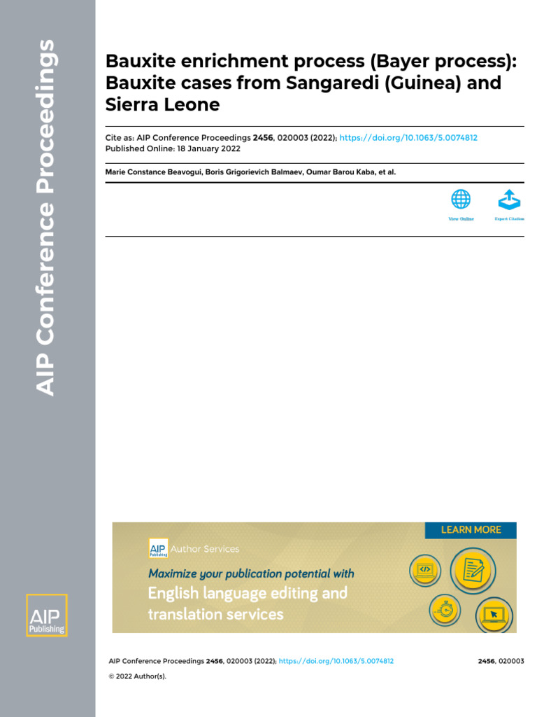 Bauxite Enrichment: Bayer Process Insights | PDF | Aluminium | Materials