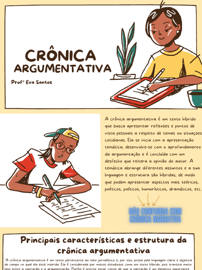 Estrutura da Crônica Argumentativa | PDF | Estudos de Línguas ...