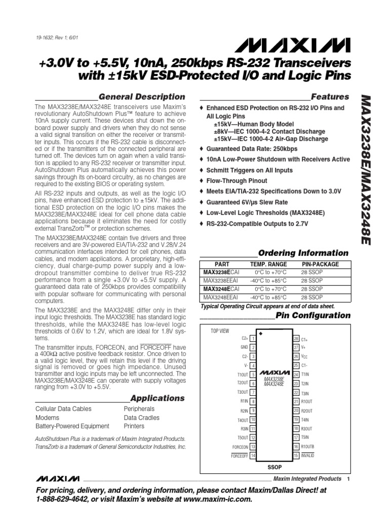 Max3238e Max3248e-3128689 | PDF | Capacitor | Logic Gate