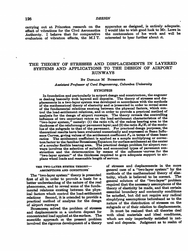 Burmister Two-Layer Theory Overview | PDF | Stress (Mechanics ...