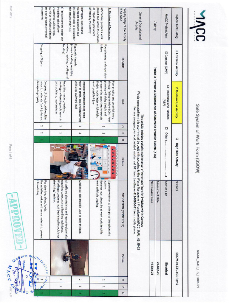 SSOW-60-ETL-004 Rev5 - PPM and CM of Automatic Transfer Swtich (ATS) | PDF