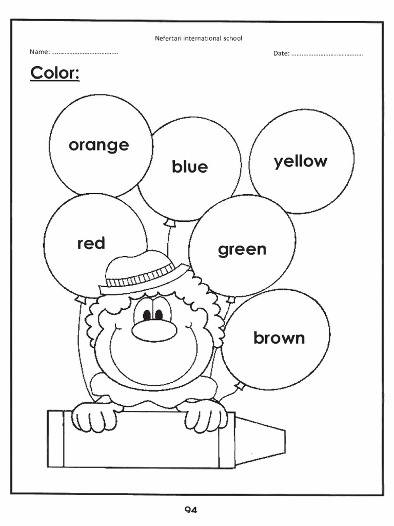 Colors Revision Sight Words | PDF