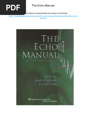 The Echo Manual 3rd Edition PDF Download | PDF | Echocardiography