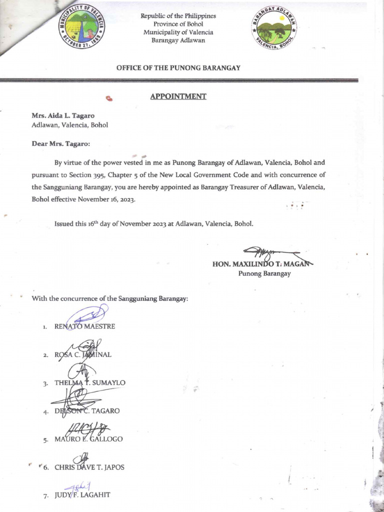 Appt Treas | PDF