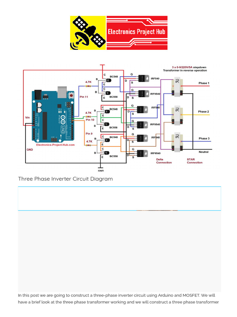 Arduino Three-Phase Inverter Guide | PDF | Transformer | Power Inverter