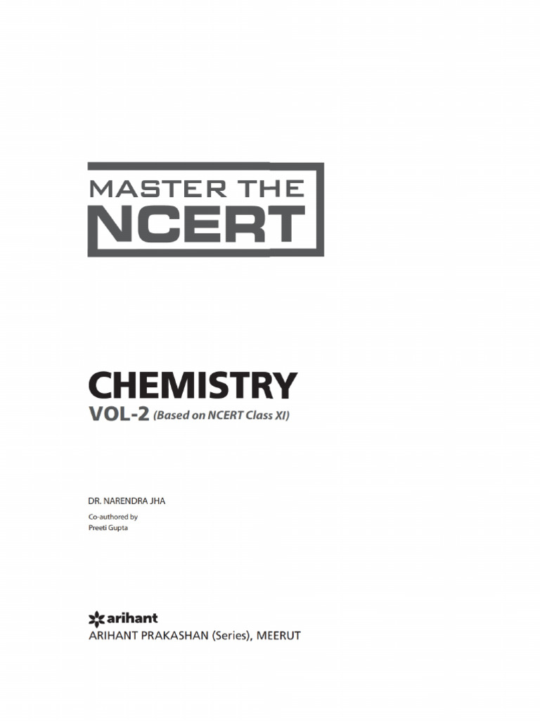 Arihant Master The NCERT Chemistry Class 12 - 3 | PDF