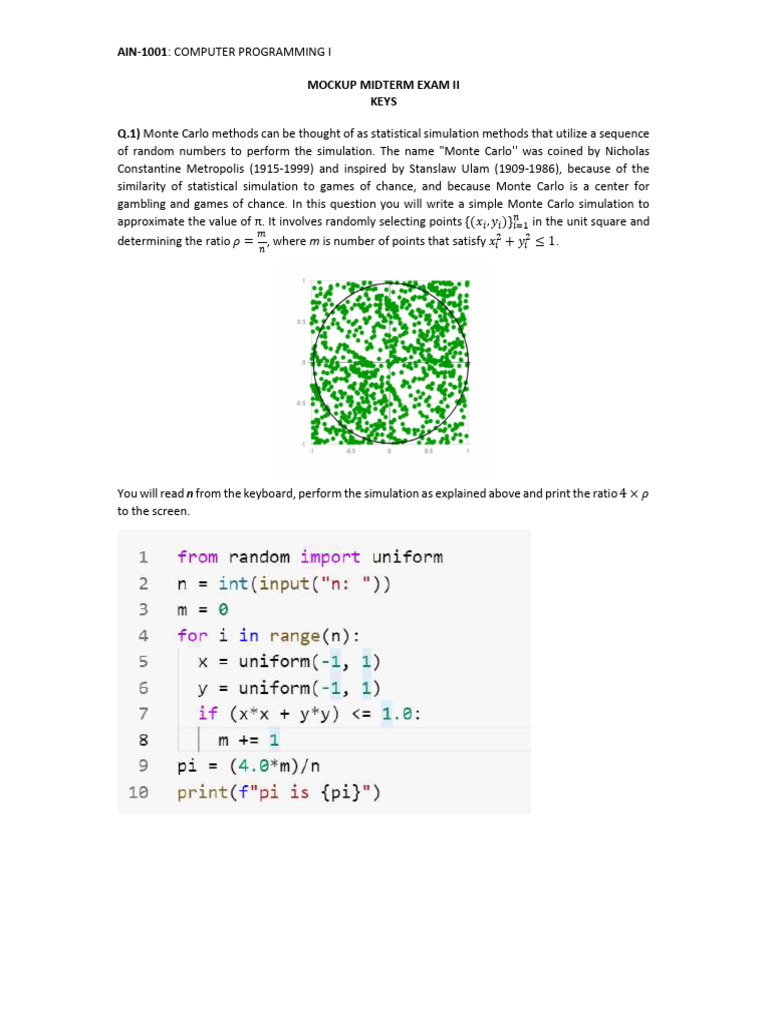 Ain1001 Midterm Prep2 Keys | PDF