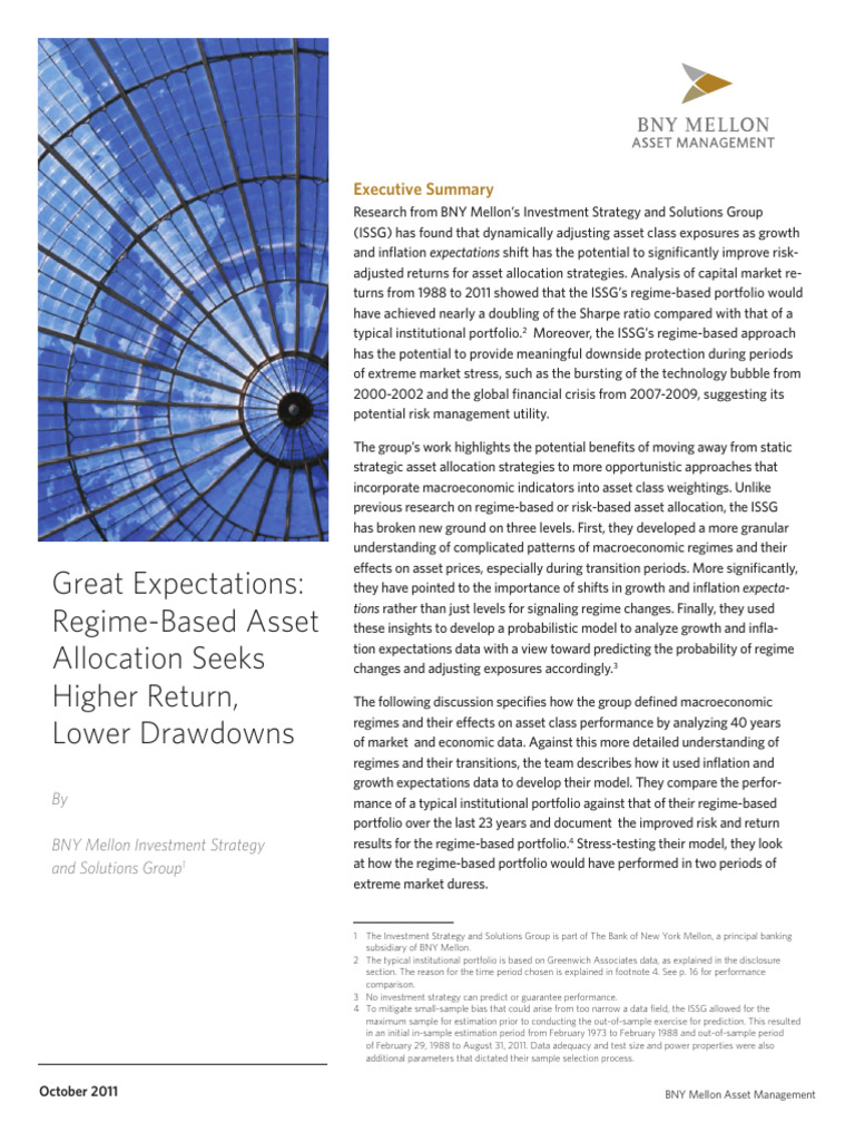 Regime-Based Asset Allocation Insights | PDF | Asset Allocation | Inflation