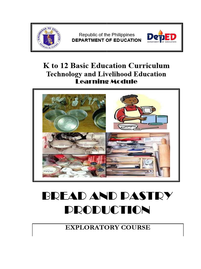 K To 12 Bread and Pastry Learning Module Student 1 | PDF | Cakes | Baking