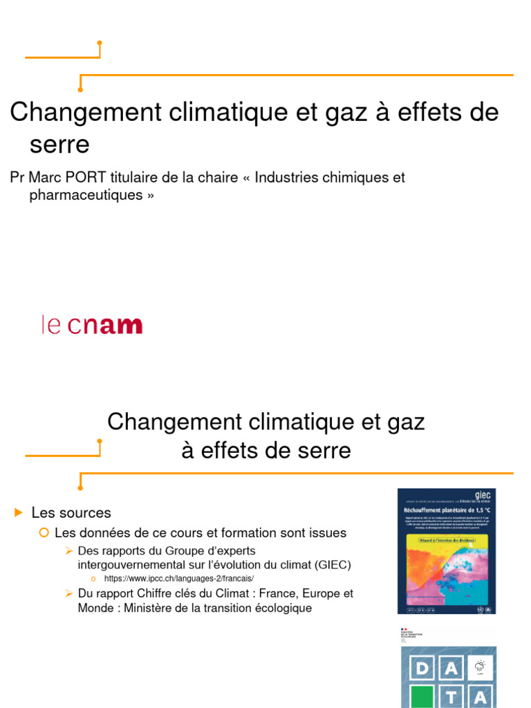 Changement climatique et GES expliqués | PDF | Effet de serre | Gaz à ...