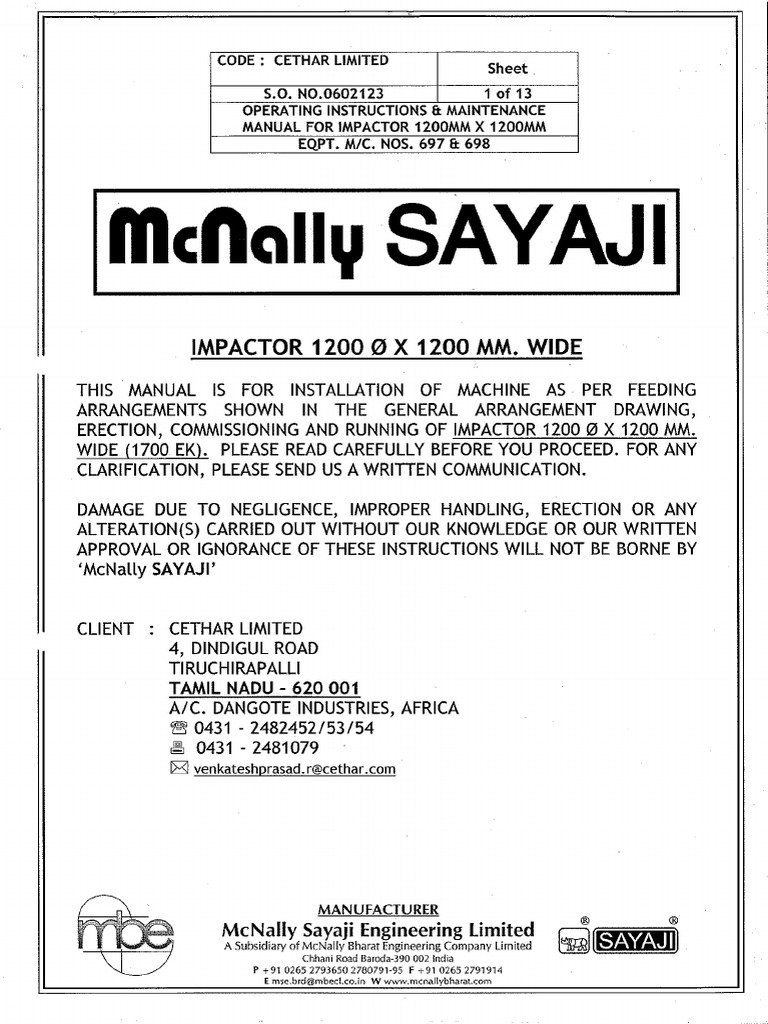 Impactor-Installation Manual | PDF