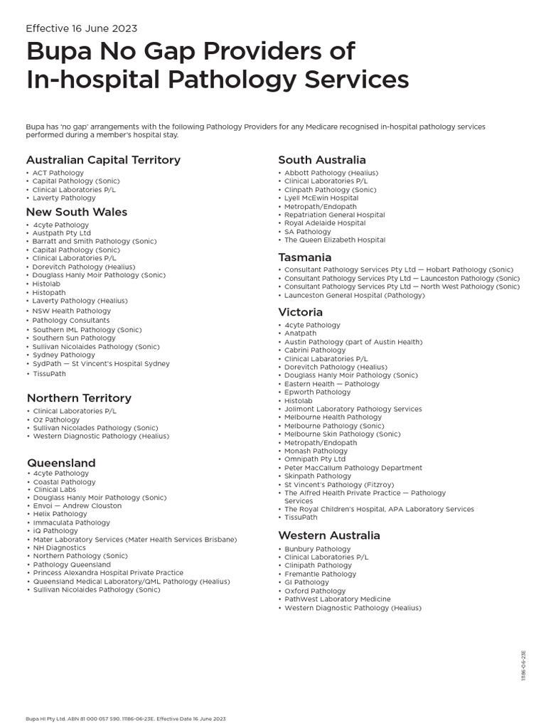 Pathology Providers in Australia | PDF | Clinical Medicine | Medical ...