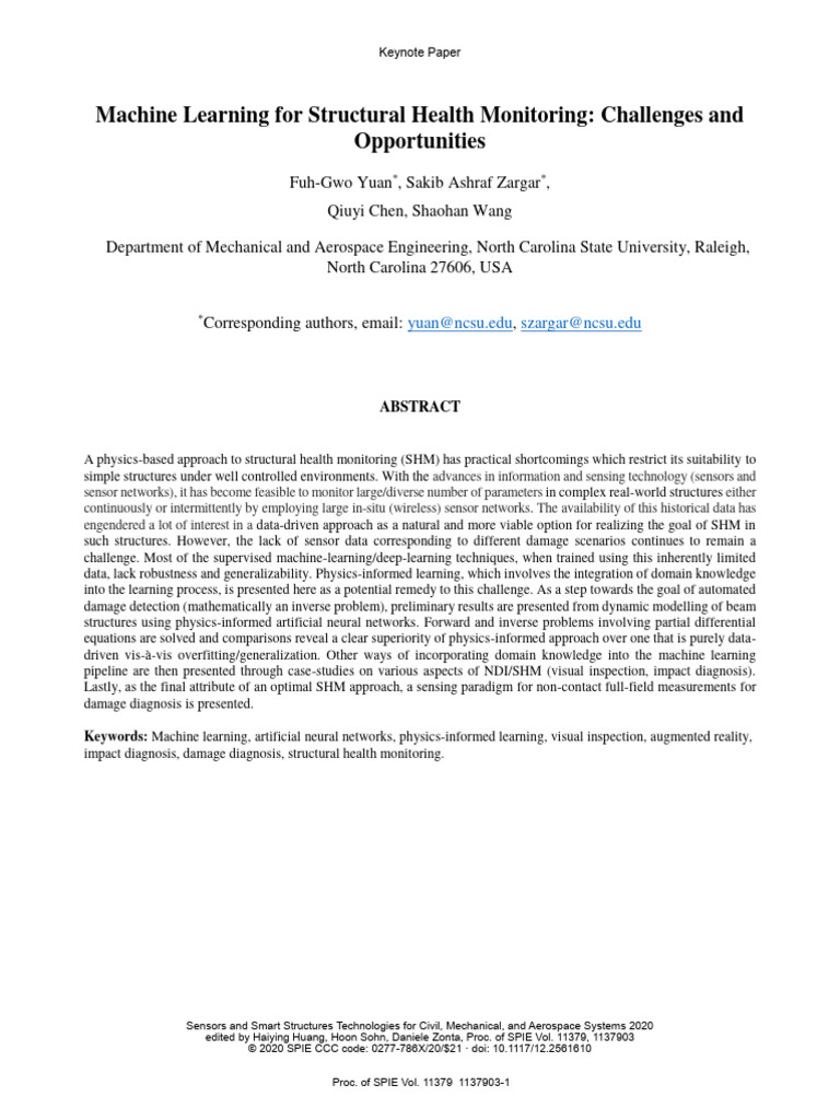 Machine Learning in Structural Health Monitoring | PDF | Machine ...