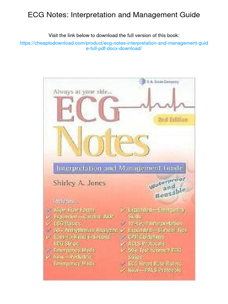 Ecg Notes Interpretation And Management Guide Isbn 0803621426 978