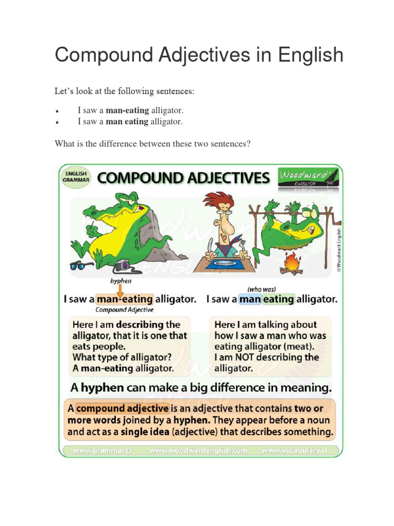Understanding Compound Adjectives | PDF | Adjective | Morphology