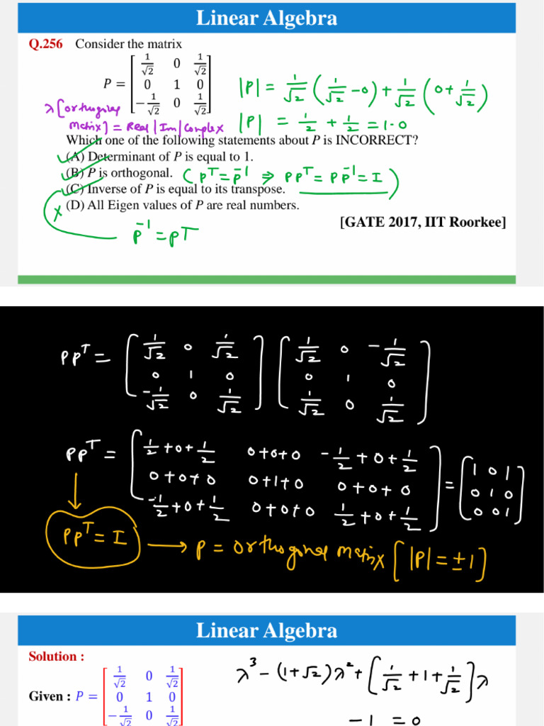 Engg. Maths Questions Based On Eigen Values (Part-02) | PDF