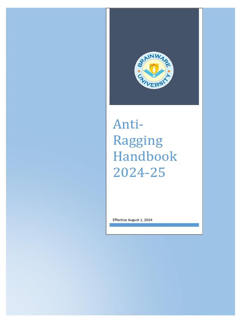 Anti-Ragging Handbook 2024-25 | PDF | Career & Growth
