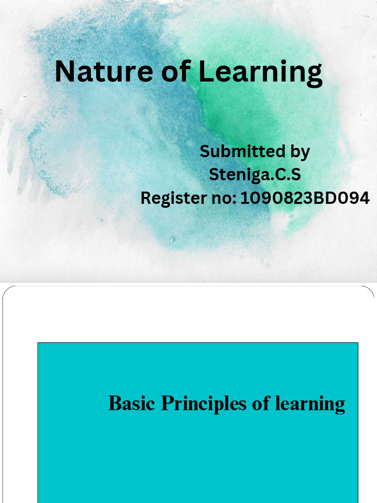 Basic principles of learning pptx 20240808 103532 0000 pdf learning
