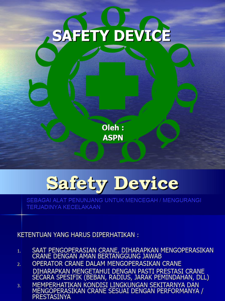 Alat Keselamatan Crane dan Fungsinya | PDF