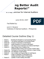 Echo Seminar On Report Writing - Day 1