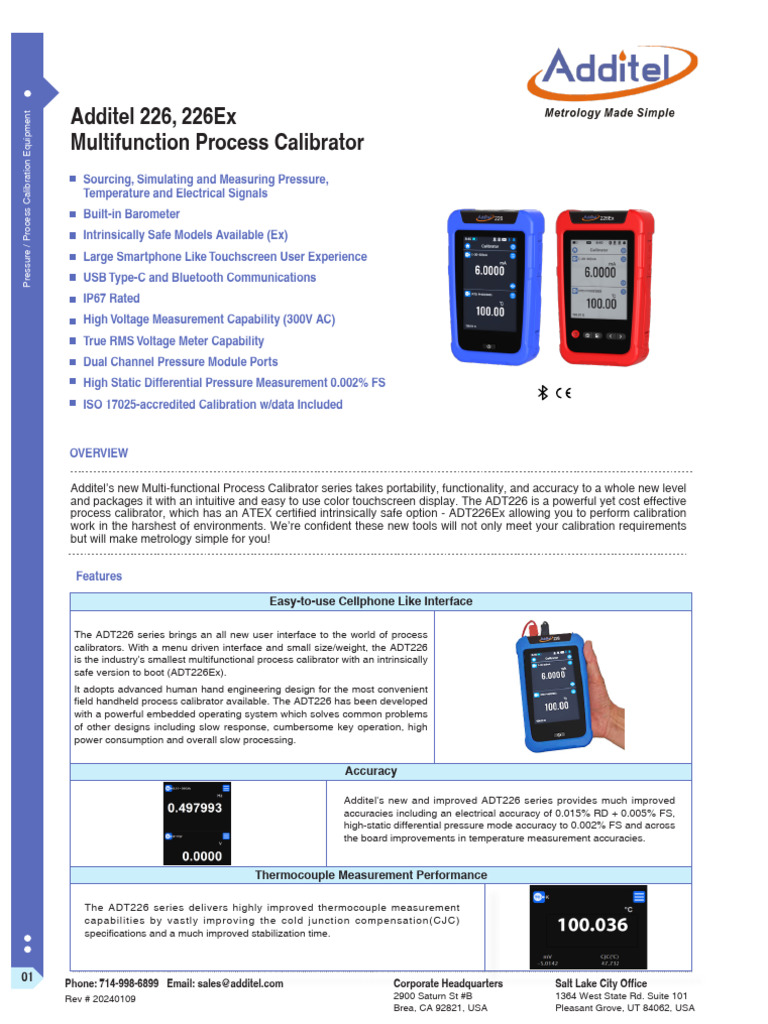 226 Multifunction Process Calibrators | PDF | Hertz | Calibration