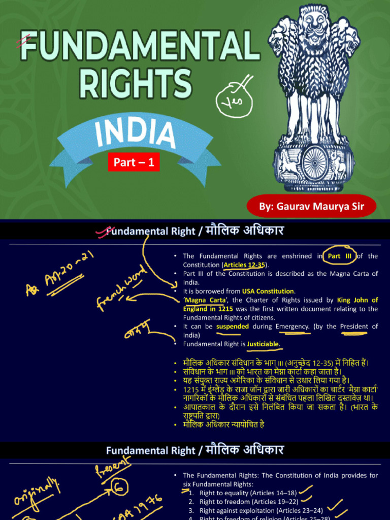 Fundamental Rights - 01 - 1721793137 | PDF
