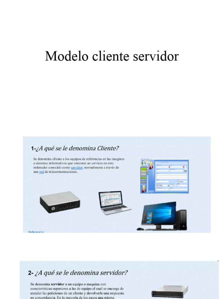 Modelo cliente servidor y P2P | PDF | Modelo cliente-servidor ...