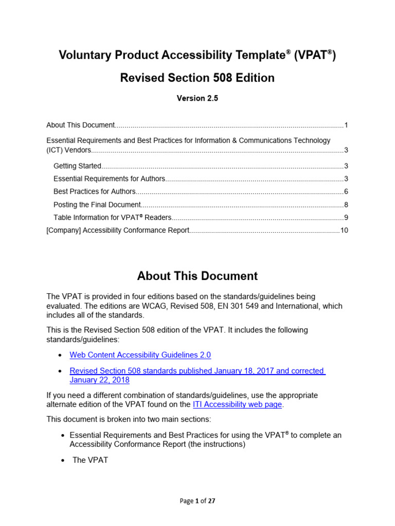 VPAT2.5508 November2023 | PDF | Accessibility | Software Engineering