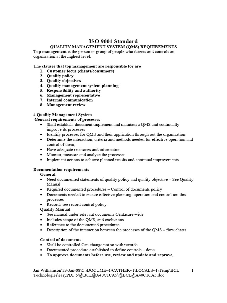 ISO 9001 QMS Requirements Overview | PDF | Quality Management System ...