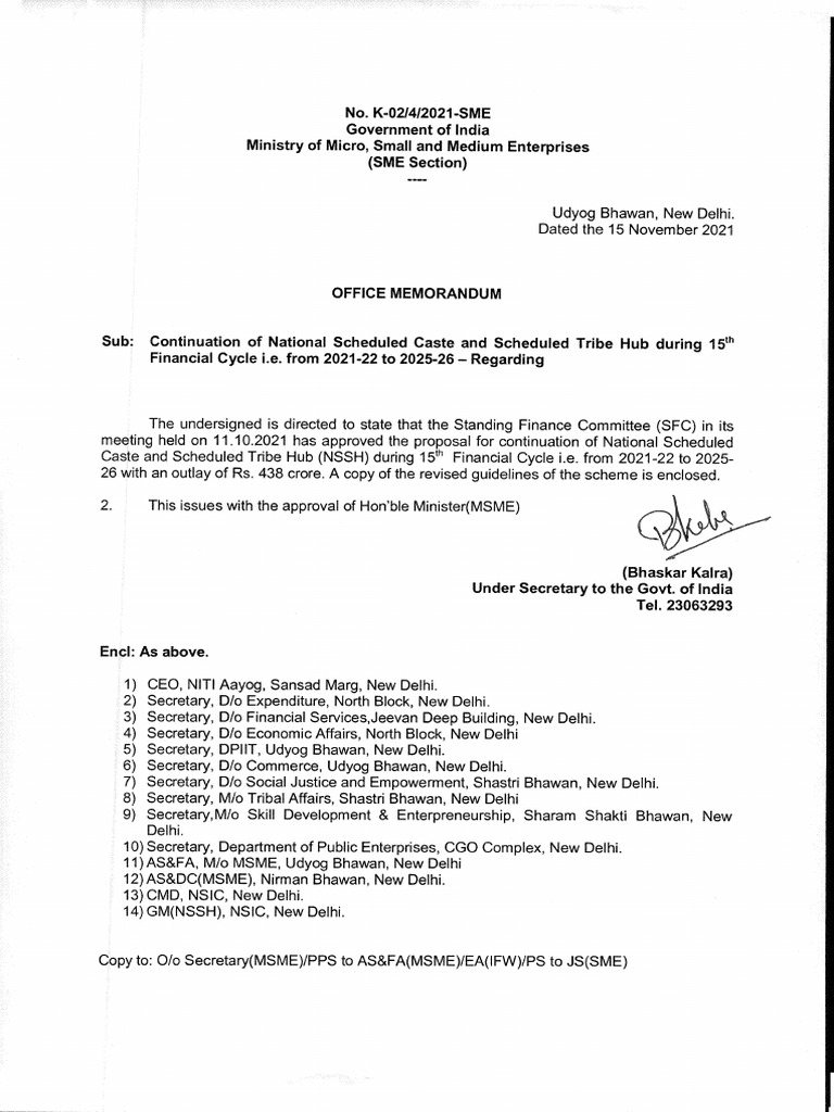 NSSH Scheme Guidelines 2021-2026 | PDF | Cheque | Banks