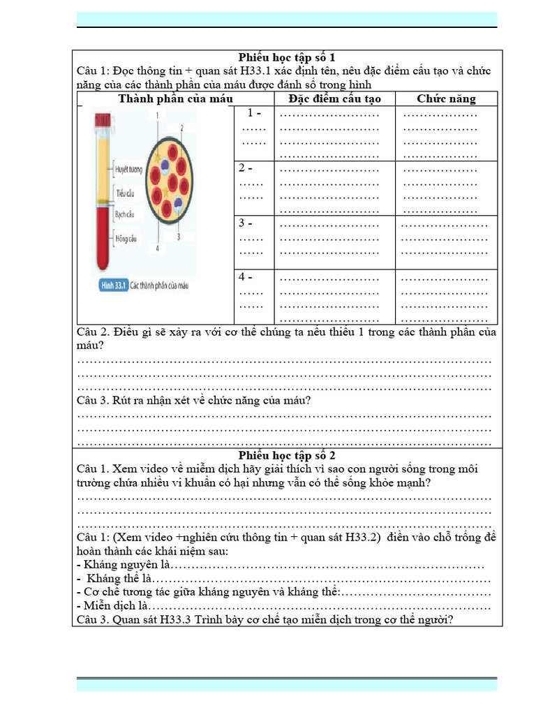 Bài tập KHTN | PDF