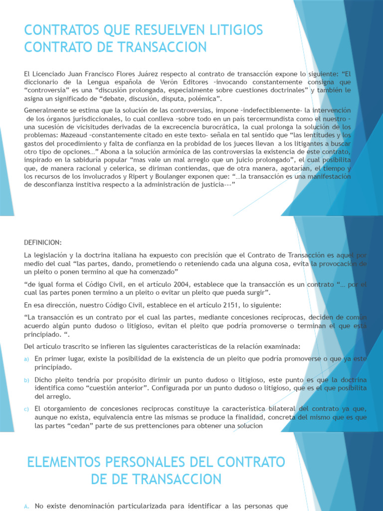 Contratos de Transaccion | PDF | Jurisdicción | Judicaturas
