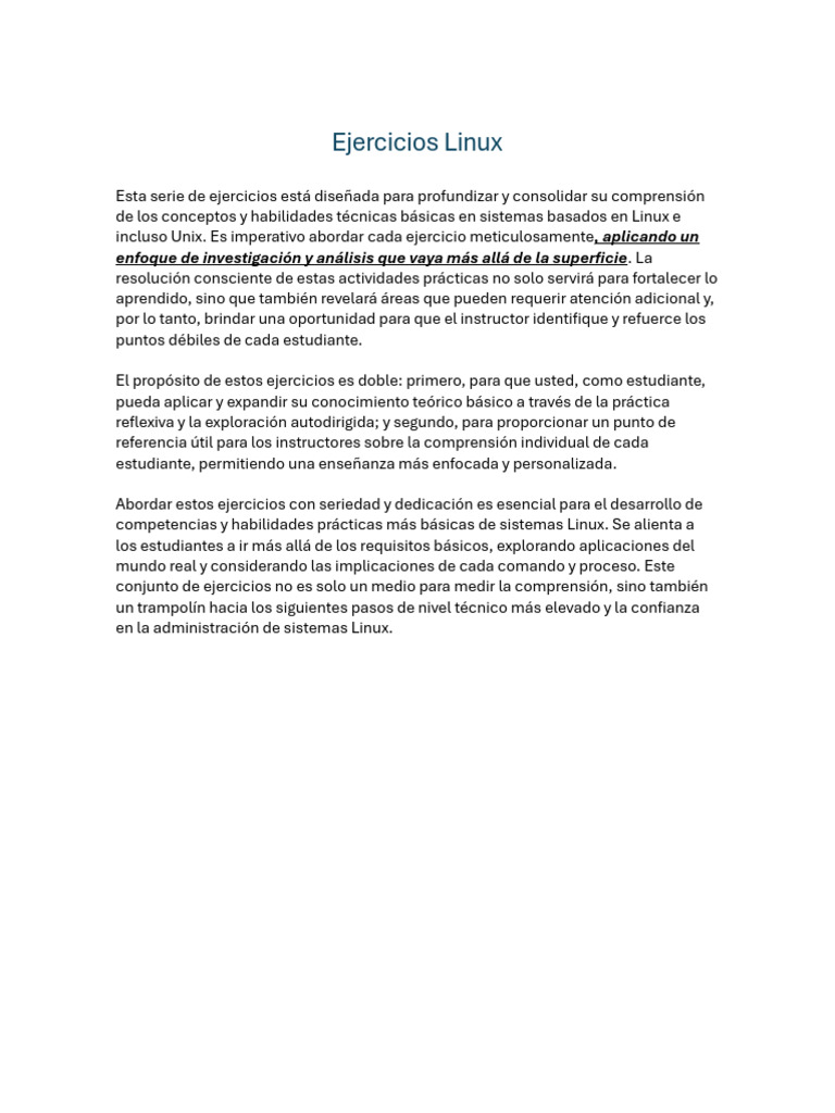 Ejercicios Prácticos de Linux | PDF | Archivo de computadora | Lenguaje ...