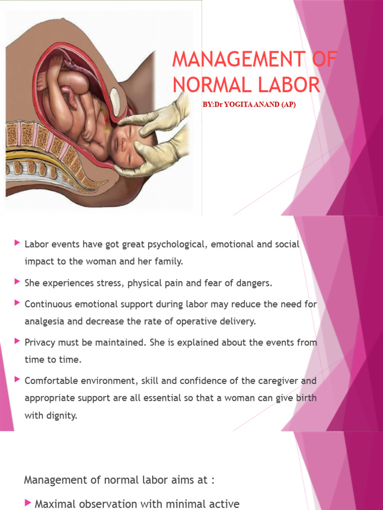 Management of Normal Labor | PDF | Childbirth | Caesarean Section