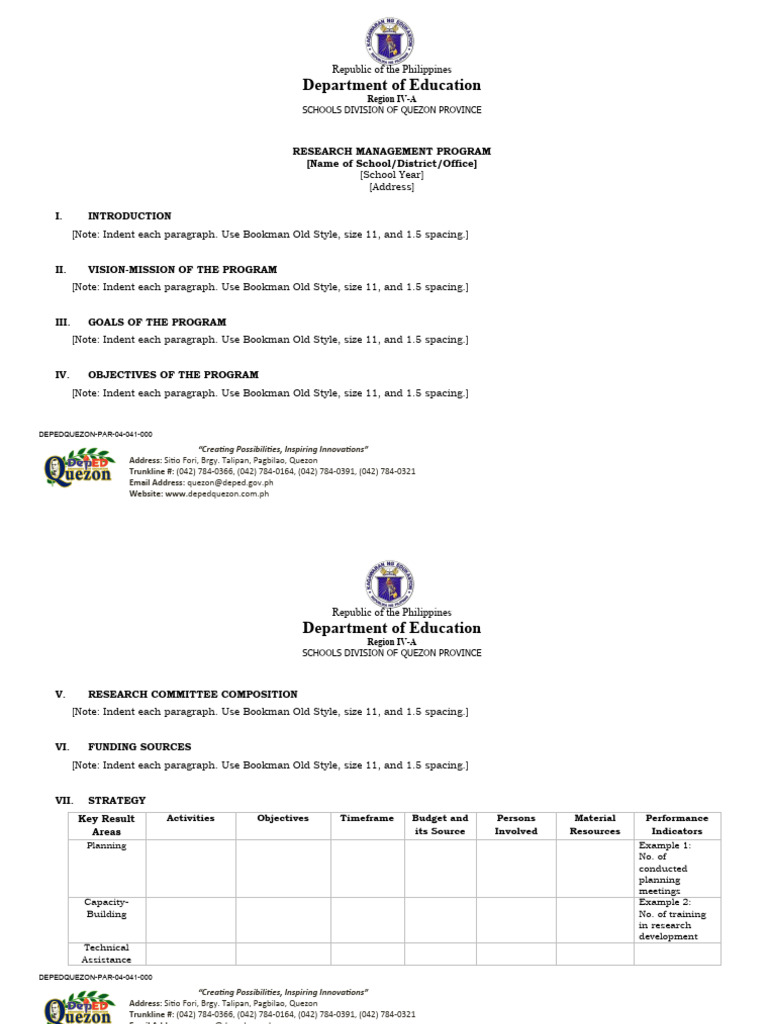 Research Management Program Overview | PDF | Paragraph