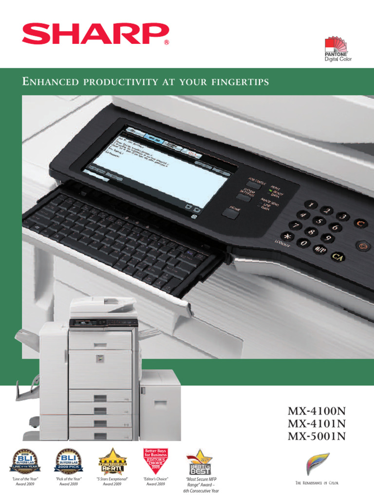 Nhanced Productivity At Your Fingertips Mx 4100n Mx 4101n Mx 5001n
