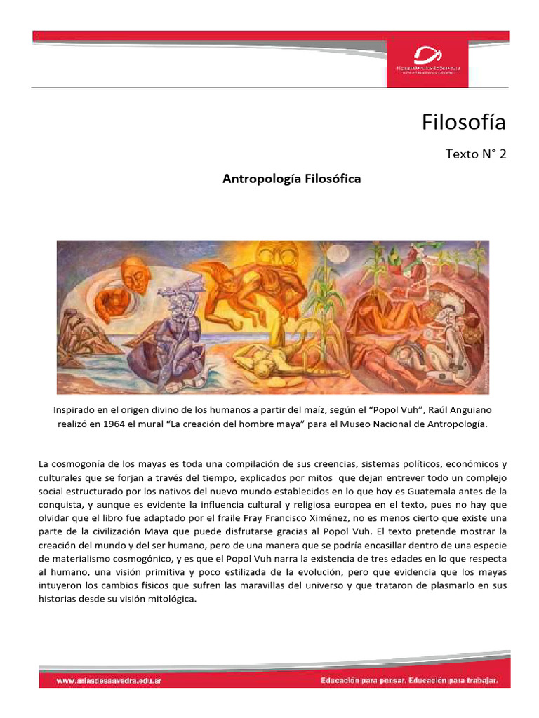 Filosofía - Texto 2 | PDF | Humano | Antropología Filosófica
