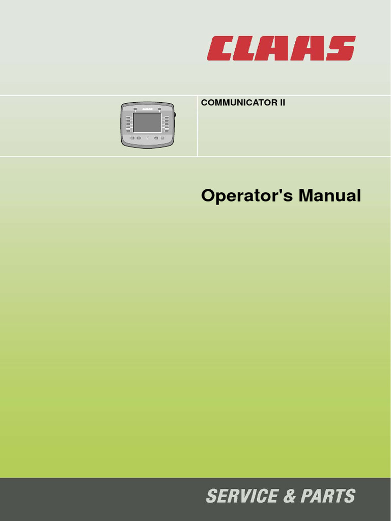 COMMUNICATOR II Operator's Manual | PDF | Menu (Computing) | Safety