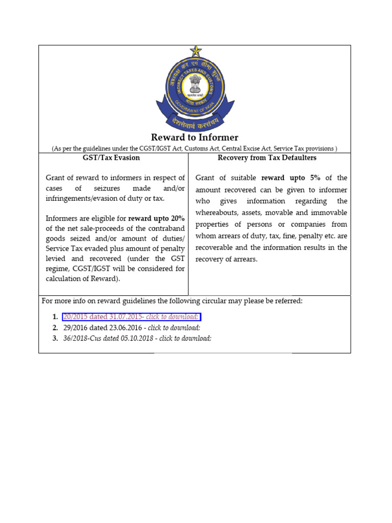 Reward Informer 29062022 | PDF | Taxes | Excise