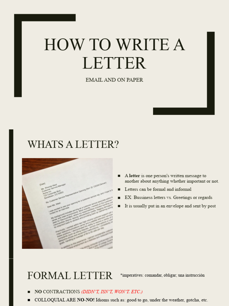 Letter Writing: A Quick Guide | PDF | Languages | Foreign Language Studies