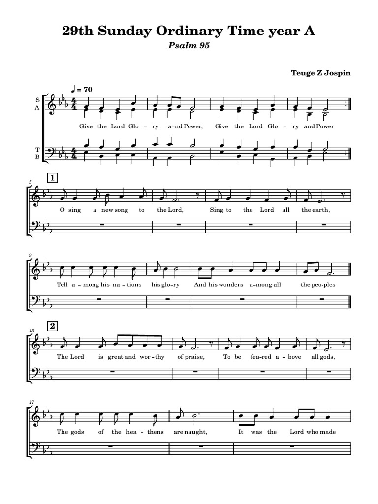 29th Sunday in Ordinary Time Year A | PDF | Christian Worship And ...