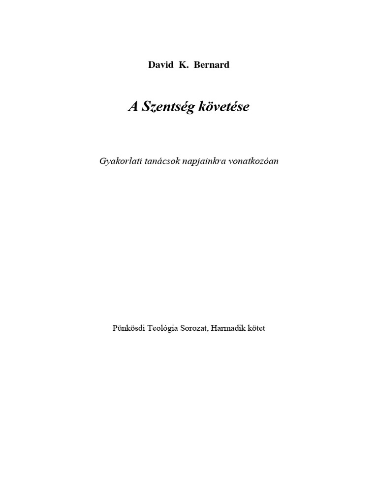 Bernard A Szentség Követése Pdf