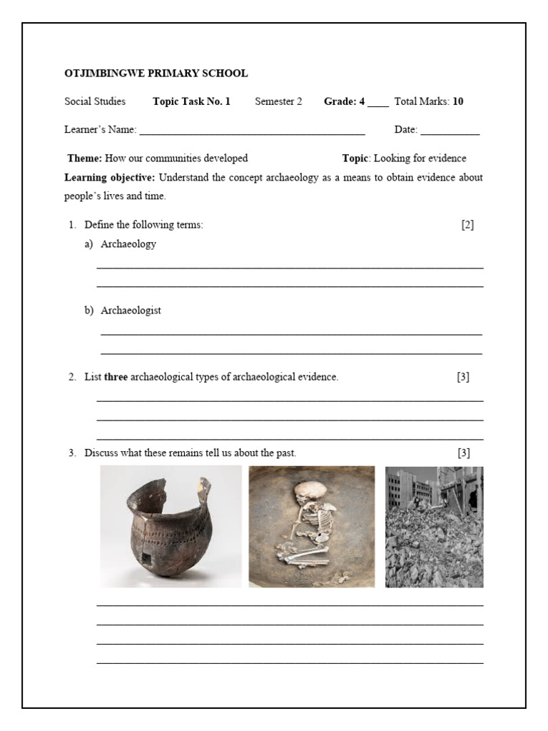 Topic Task 1 Archaeology | PDF | Archaeology | Learning