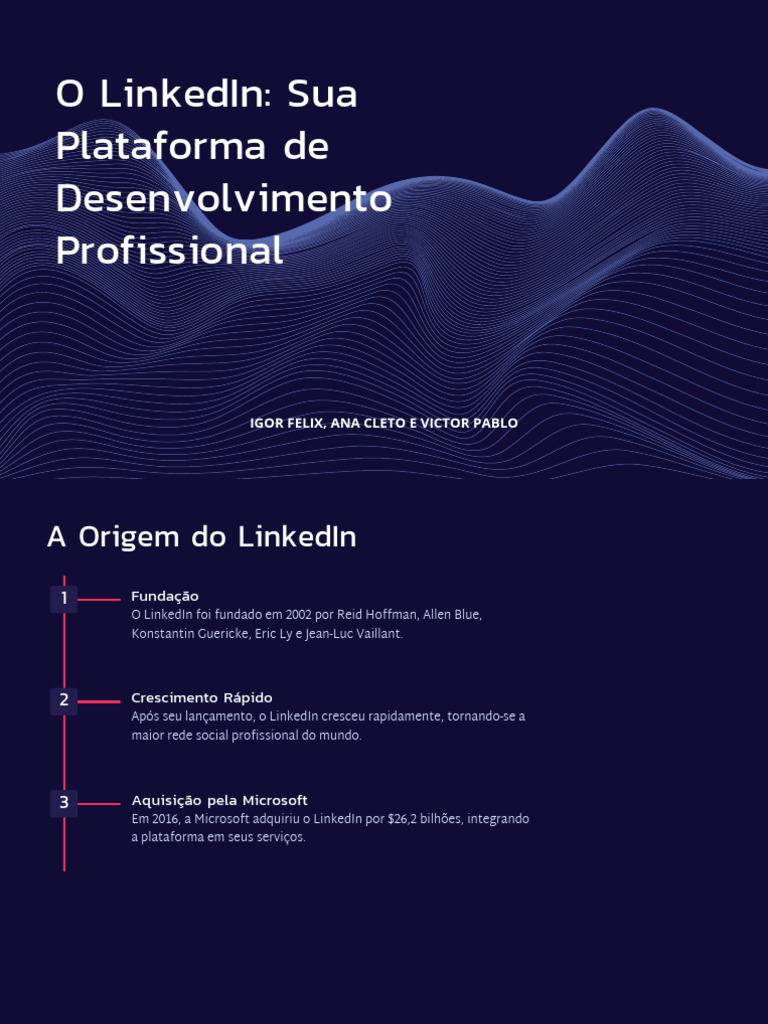 LinkedIn: Plataforma de Desenvolvimento Profissional | PDF | LinkedIn ...