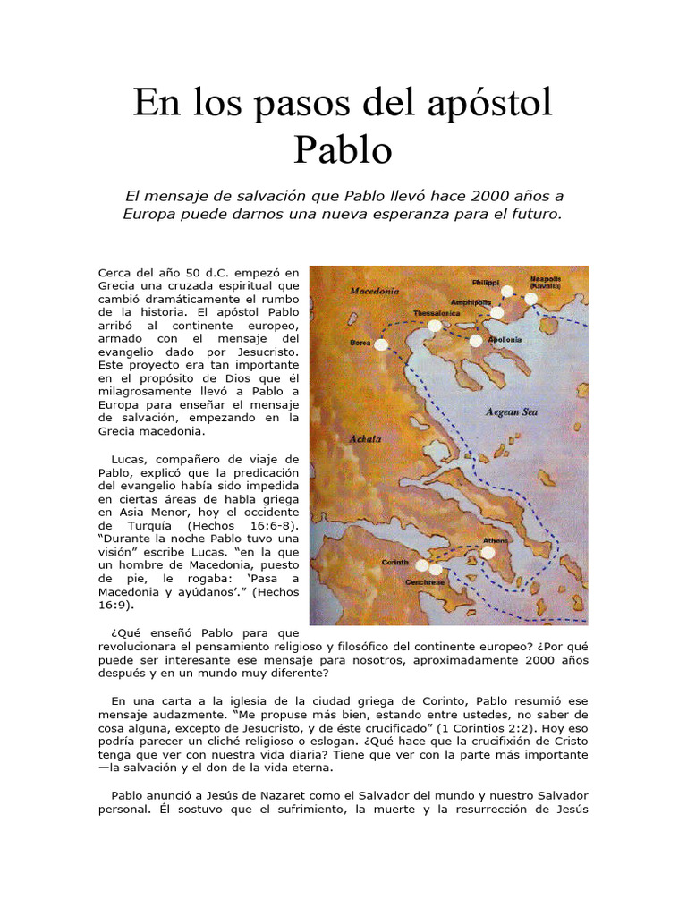 El Impacto del Mensaje de Pablo en Europa | PDF | Pablo el apóstol | Jesús